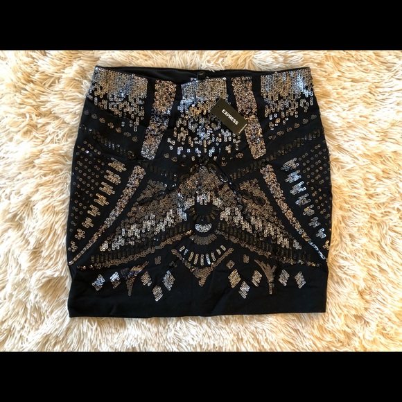 Express Dresses & Skirts - Express Embellished Mini Skirt